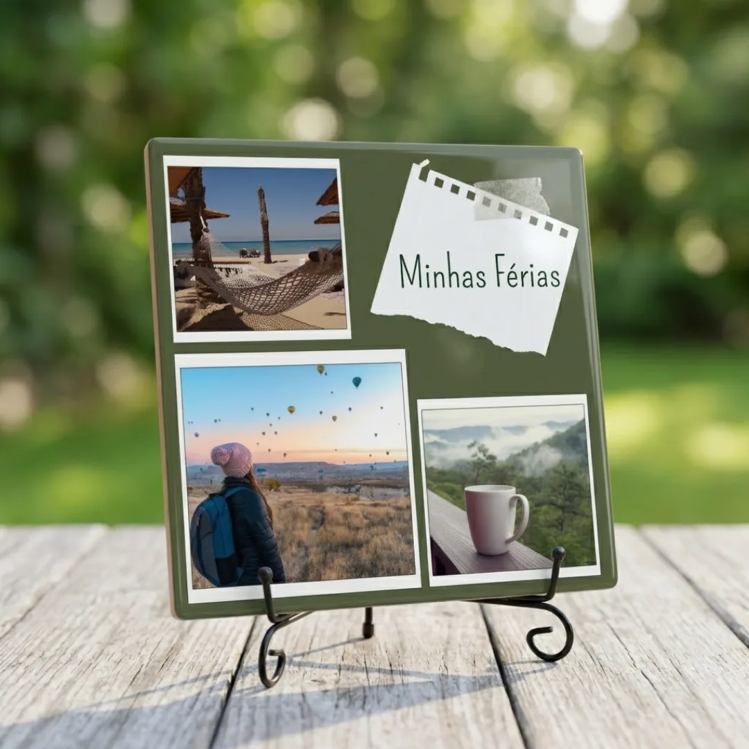 Azulejos Personalizados Férias, vista 1 de 1. Tamanho 10x10 e 15x15 Peça personalizada feita à mão.